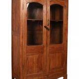 Ancienne vitrine bibliothèque art déco en teck birman