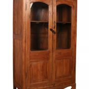 Ancienne vitrine bibliothèque art déco en teck birman