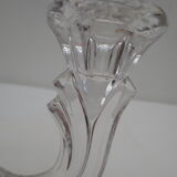 Old two-spoke crystal candle holder