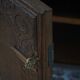 Danish baroque oak buffet from the early 18th century, carved details, 1700-1750.