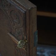 Danish baroque oak buffet from the early 18th century, carved details, 1700-1750.