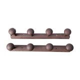 Pair of brown wooden coats