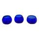Set of 3 blue glass candle holders