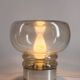 Pair of vintage 70s lamps in smoked glass – retro design lighting