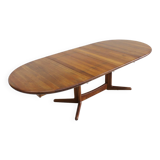 Vintage Danish oval  dining table 1960s