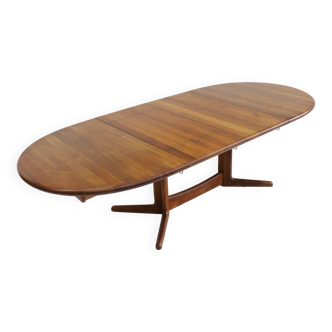 Table à manger ovale danoise vintage 1960
