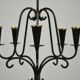 Chandelier en métal peint en noir avec des détails en cuivre – Gunnar Ander pour Ystad-Metall, Suède, années 1950