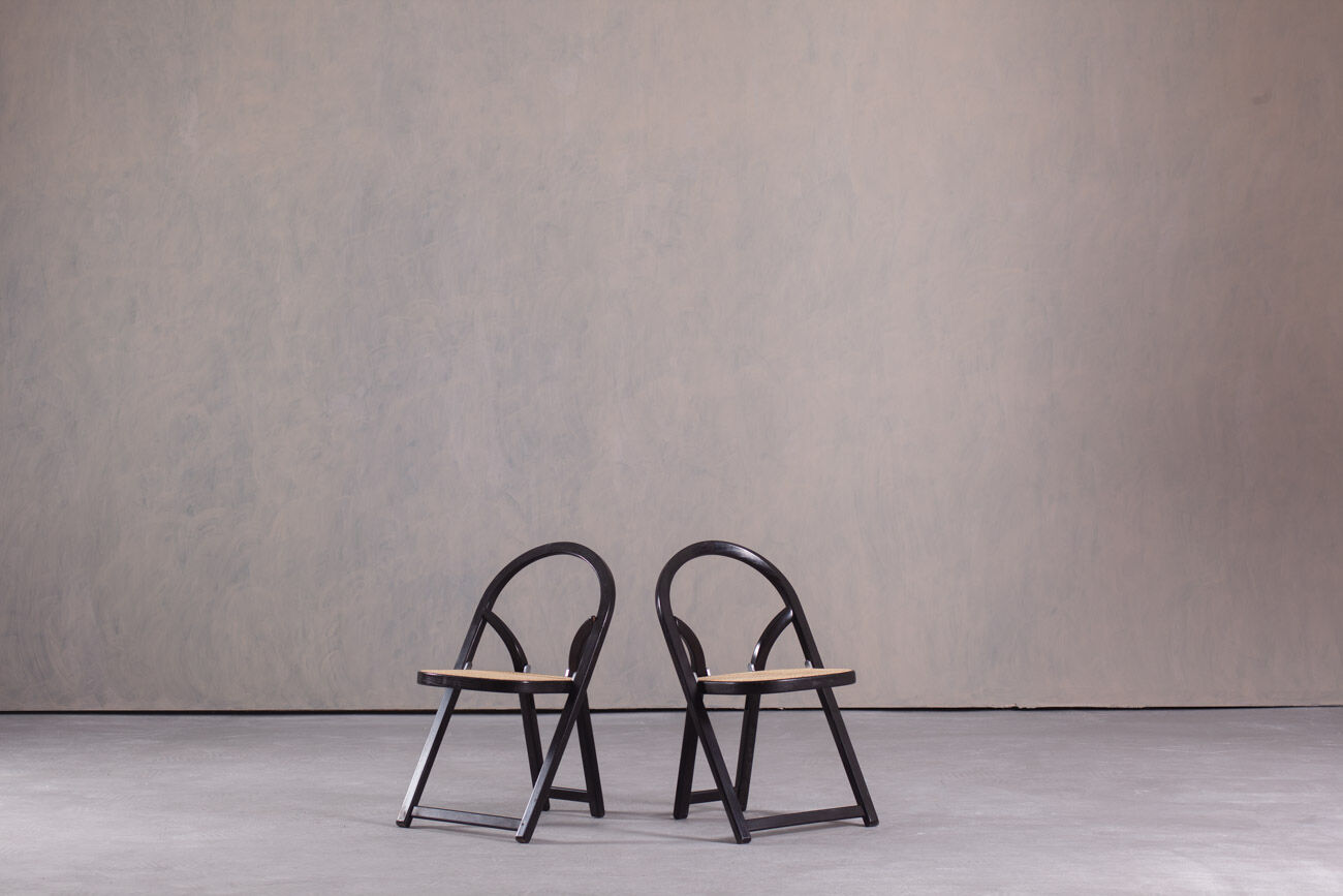 Mid-century Arca folding chairs by Gigi Sabadin for Crassevig, Italy, 1970s (set of 2)
