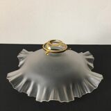 Opaque white glass shade. handkerchief shape