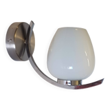 Vintage wall lamp - Chrome and opaline - 1970