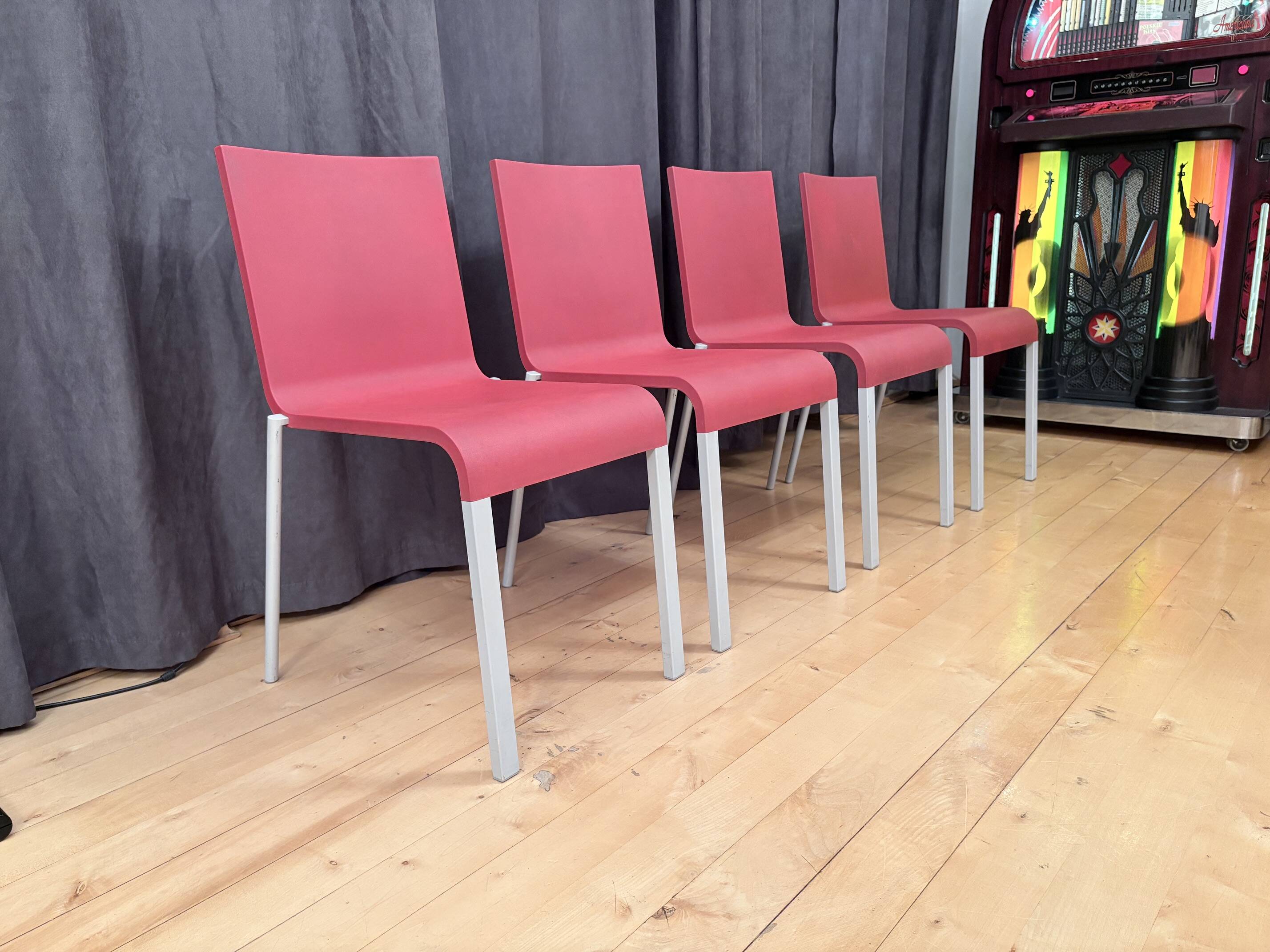 Set of four stackable .03 chairs designed by Maarten van Severen, Vitra, Sw