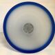 Frosted glass footed bowl in Murano style