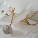 Duo de suspensions en opaline blanche