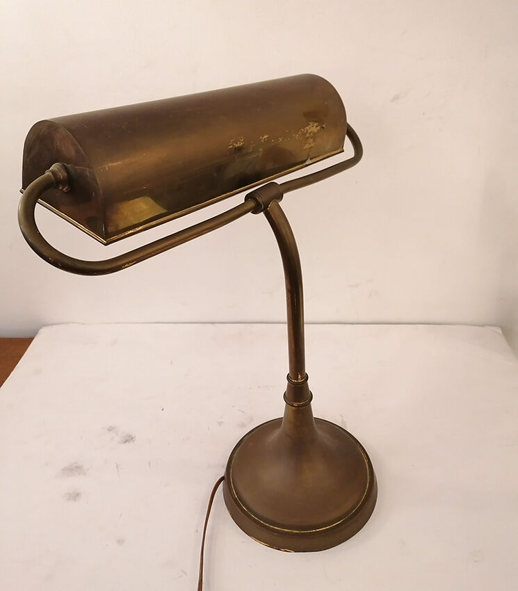 Banker office lamp, notary, piano, copper, 1940