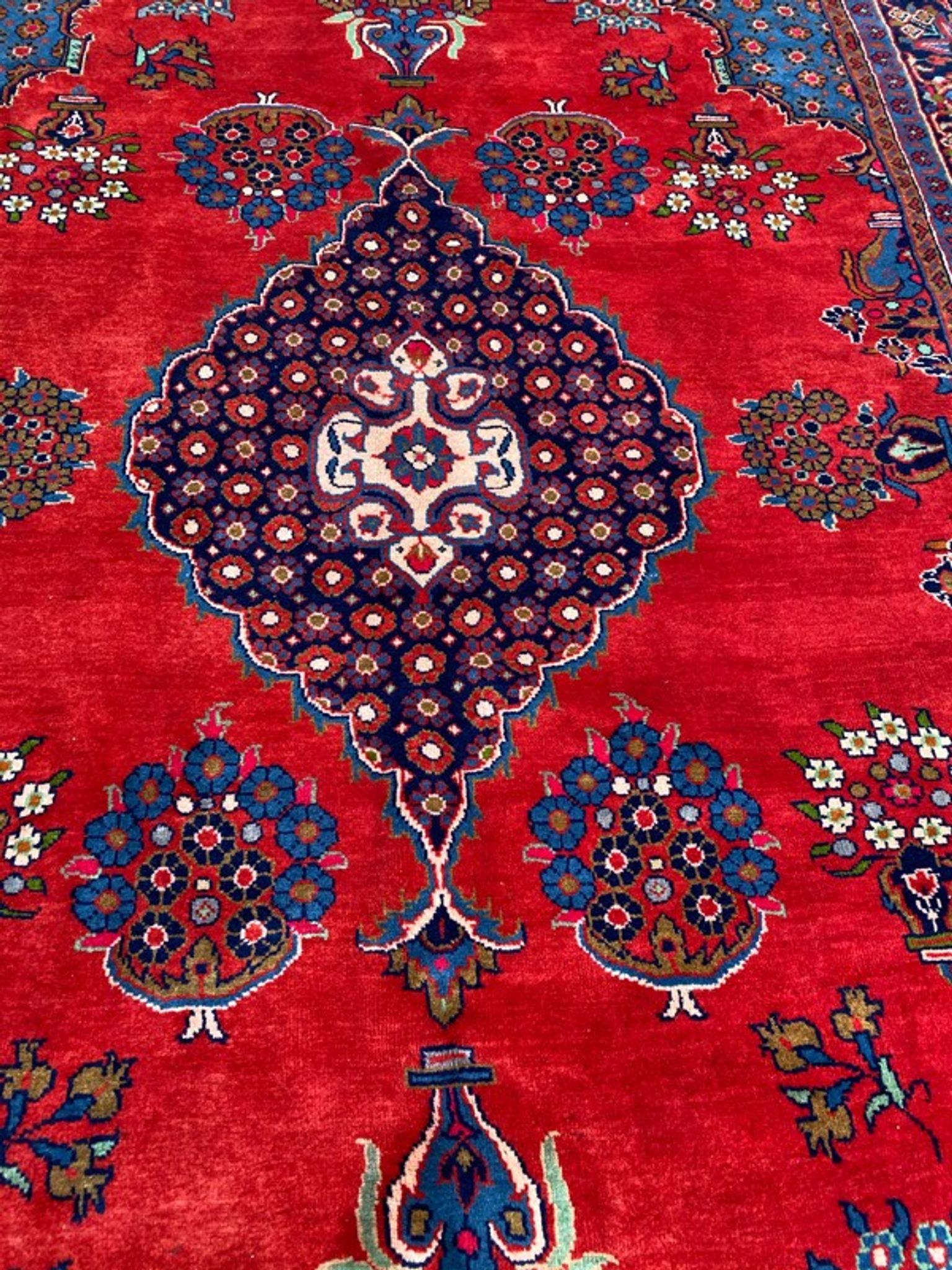 Vintage Persian mahal carpet 238x354