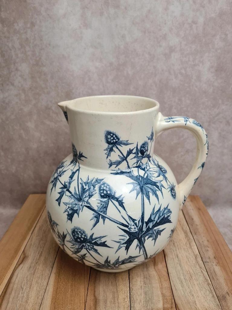 Antique pitcher Jules Vieillard Bordeaux – Chardon model – Ironstone