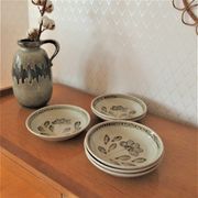 Lot of 6 hollow plates Jocelyne Atelier d'Art de Sarreguemines