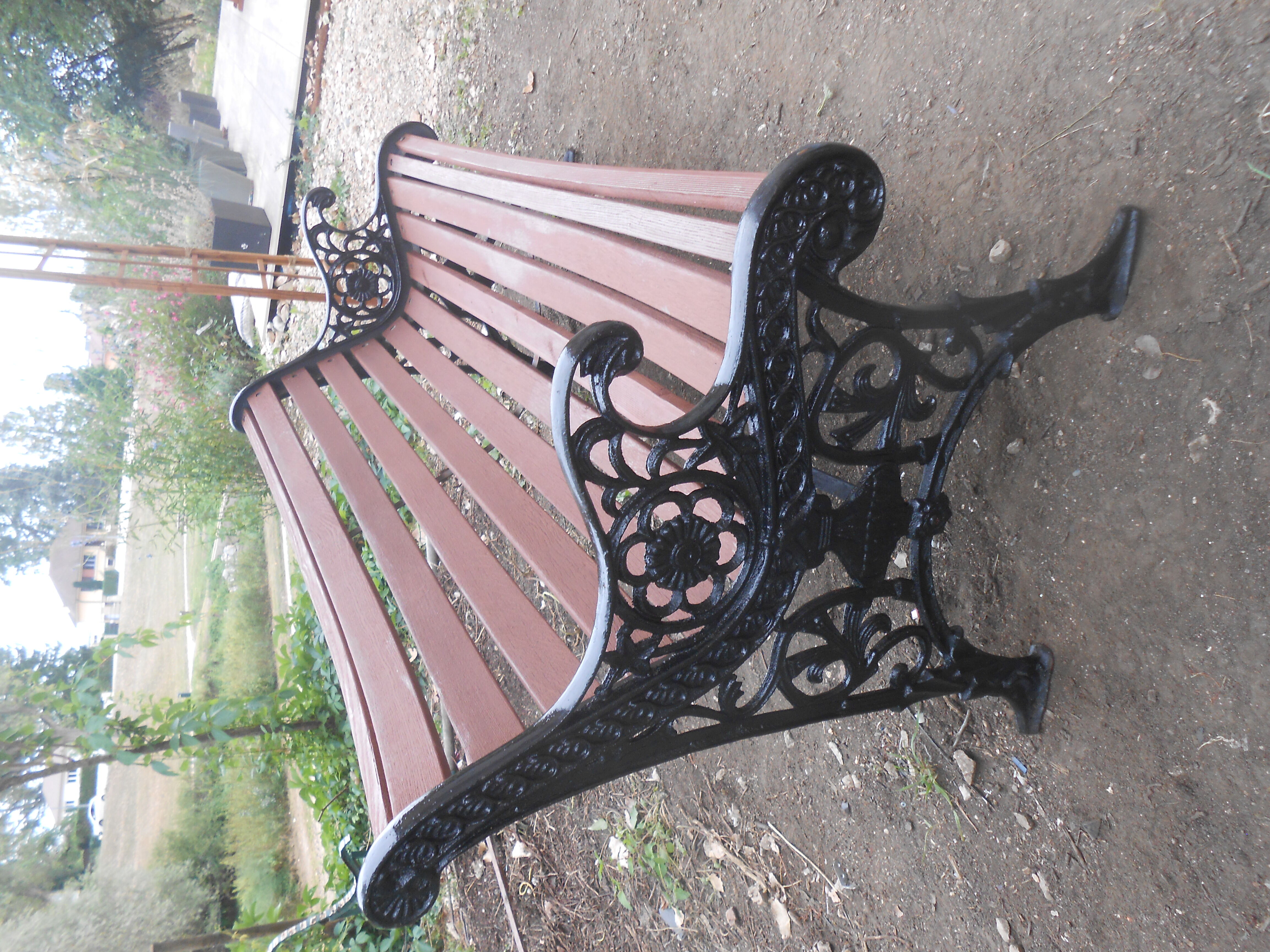 Victorian cast garden bench