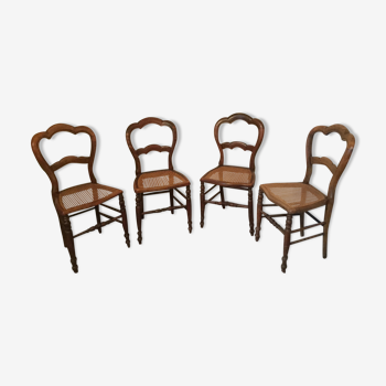 Lot of 4 old Louis Philippe chairs