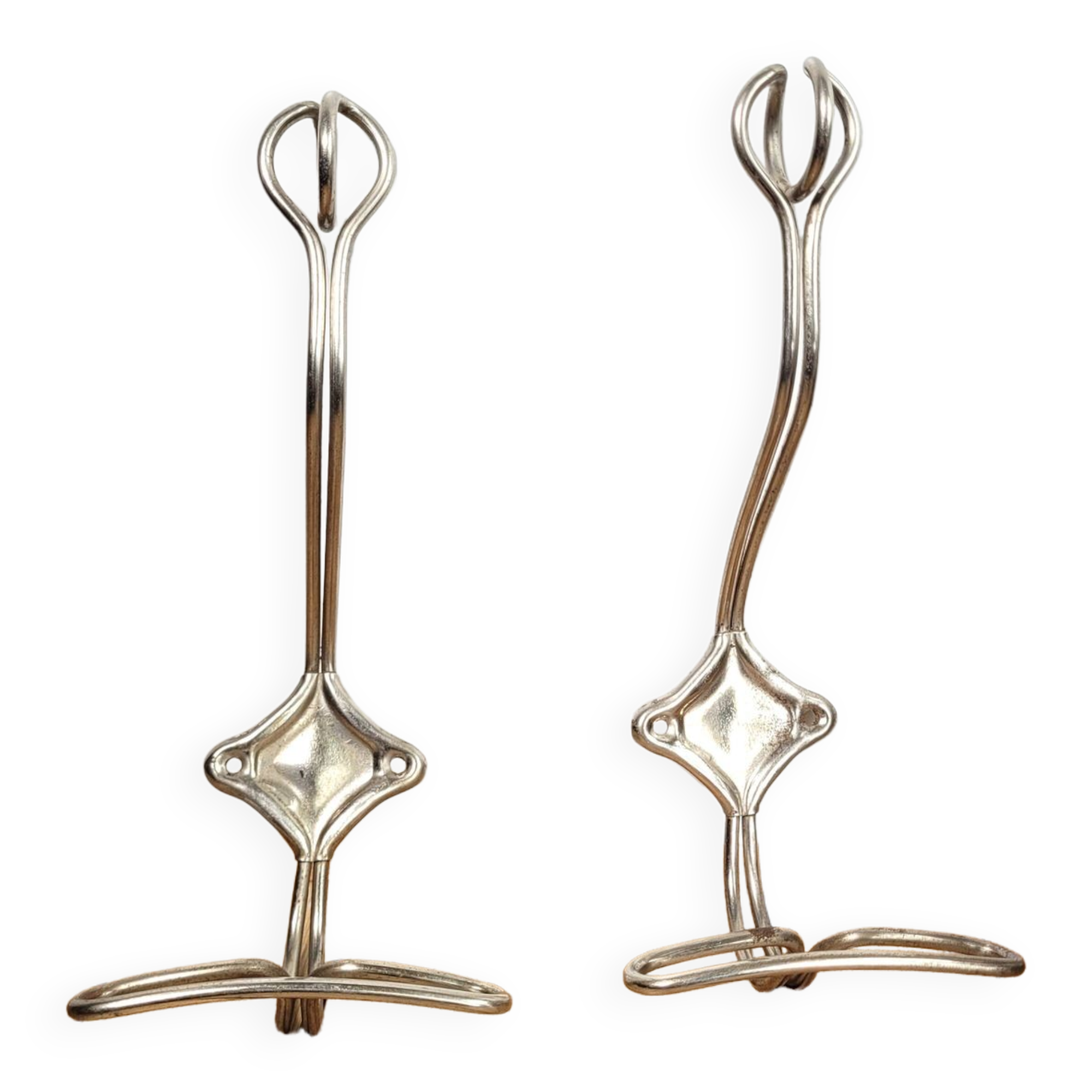 Pair of vintage wire coat hooks