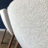 Set of 2 bouclé fabric lounge chairs by Hugues Steiner for Steiner, 1960s