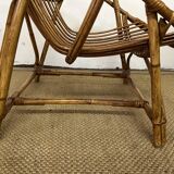 Rattan basket armchair from the 60s and 70s