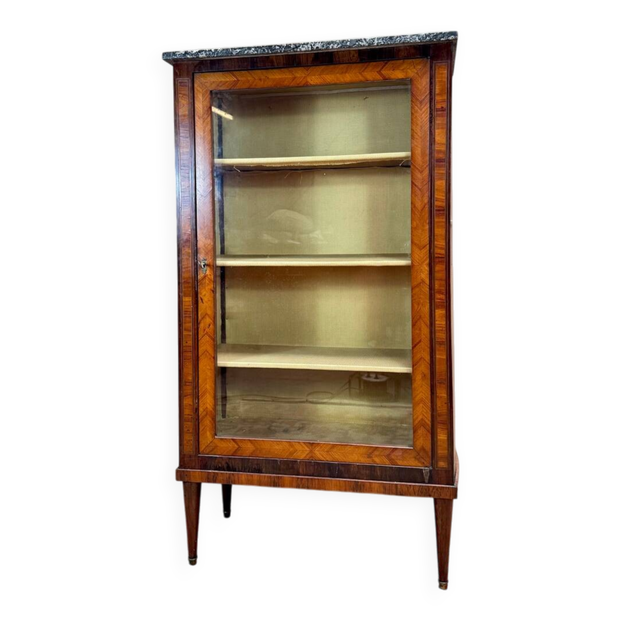 Louis XVI Marquetry Display Cabinet, 18th Century