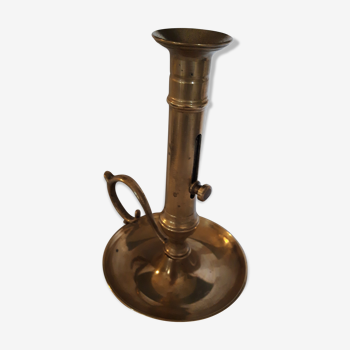 Brass cellar rat bougeoir with pusher