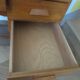 Vintage modernist desk - 5 drawers - shelf - 1950s - closure mechanism