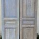 Pairs of Haussmannian doors in patinated aged wood