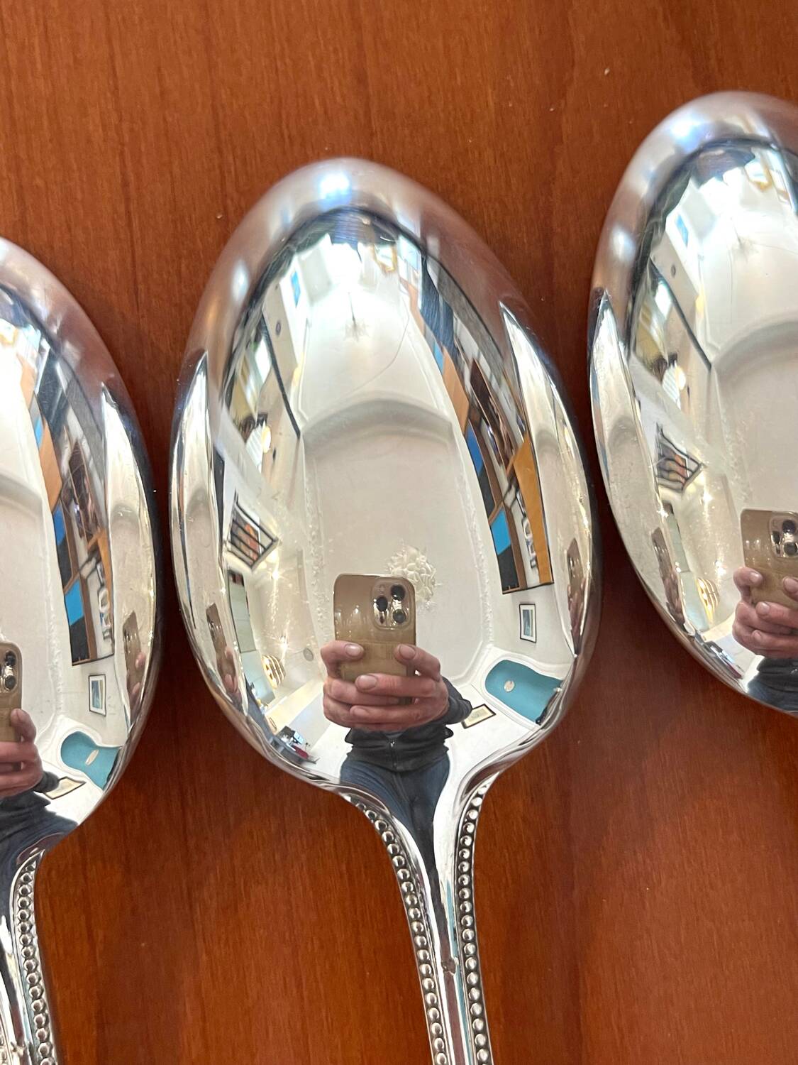 Christofle pearls 12 table spoons 20.5 cm near new condition