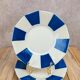 Set of 2 antique ironstone saucers from Badonviller – Cobalt blue Art Deco