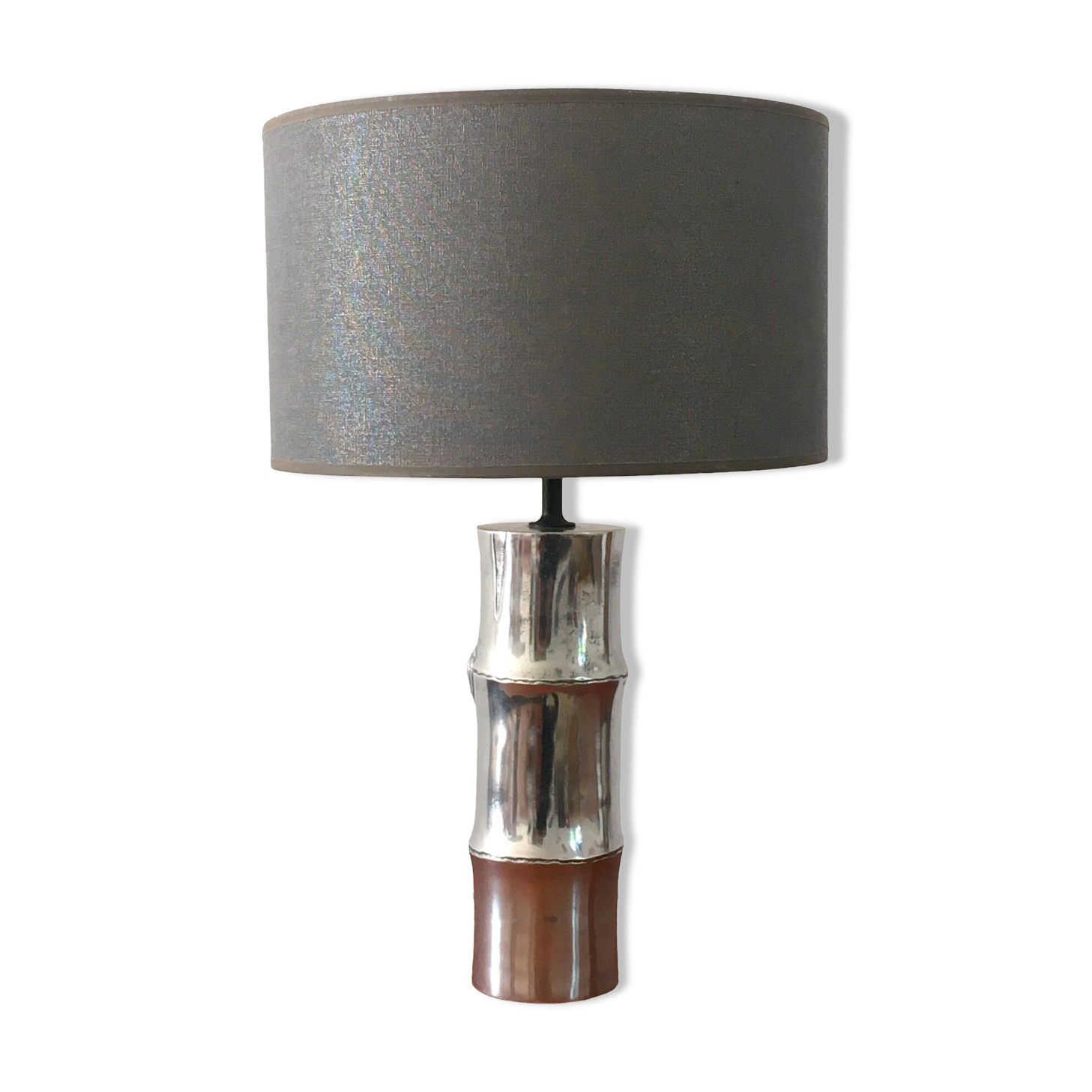 Vintage cast aluminum lamp 70s