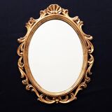 Louis xv golden wood style cartouche mirror