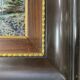 Camille Fauré Limoges painting "Village in winter" enamel painting