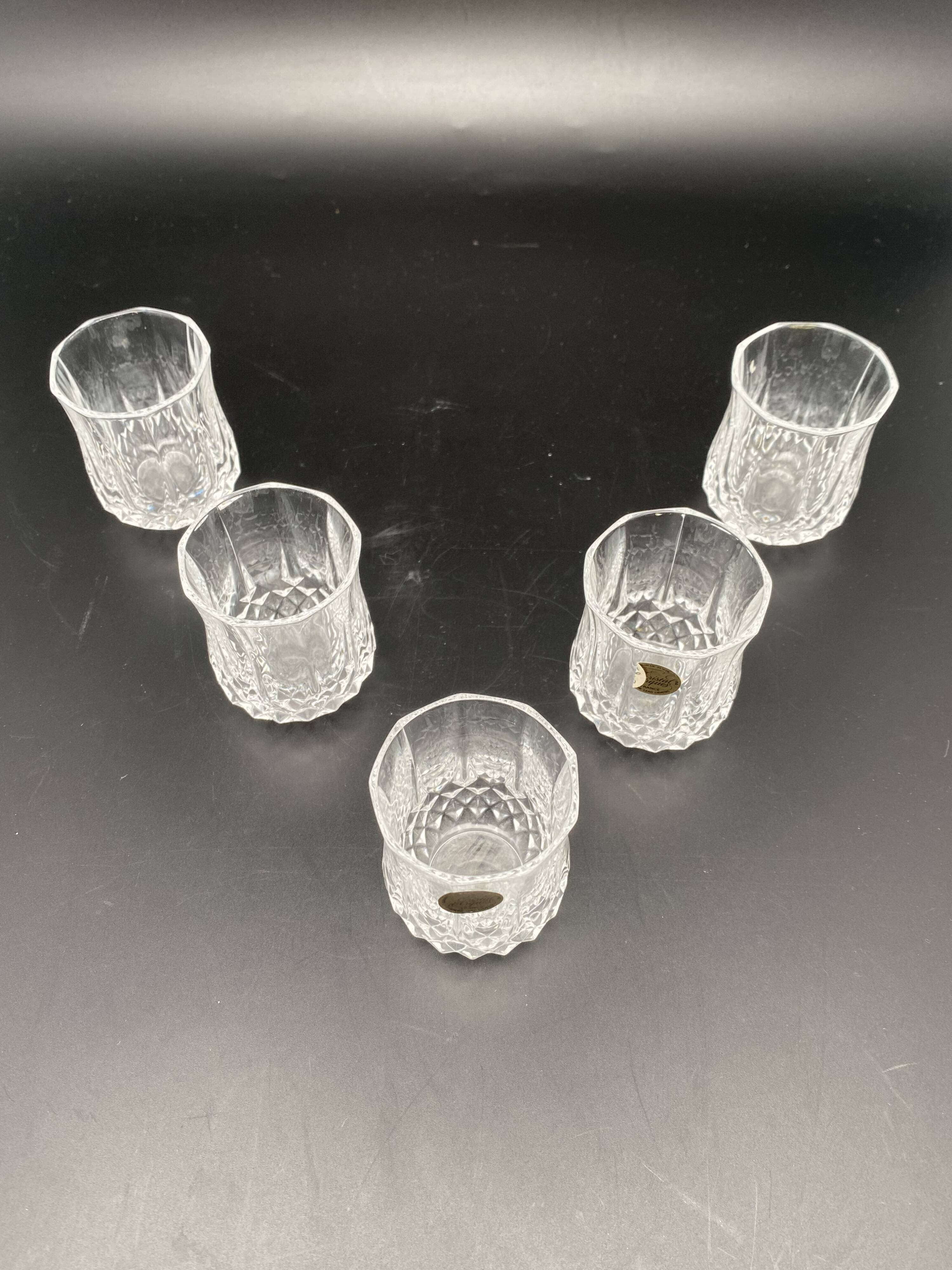 Strong alcohol glasses in Cristal d'Arques