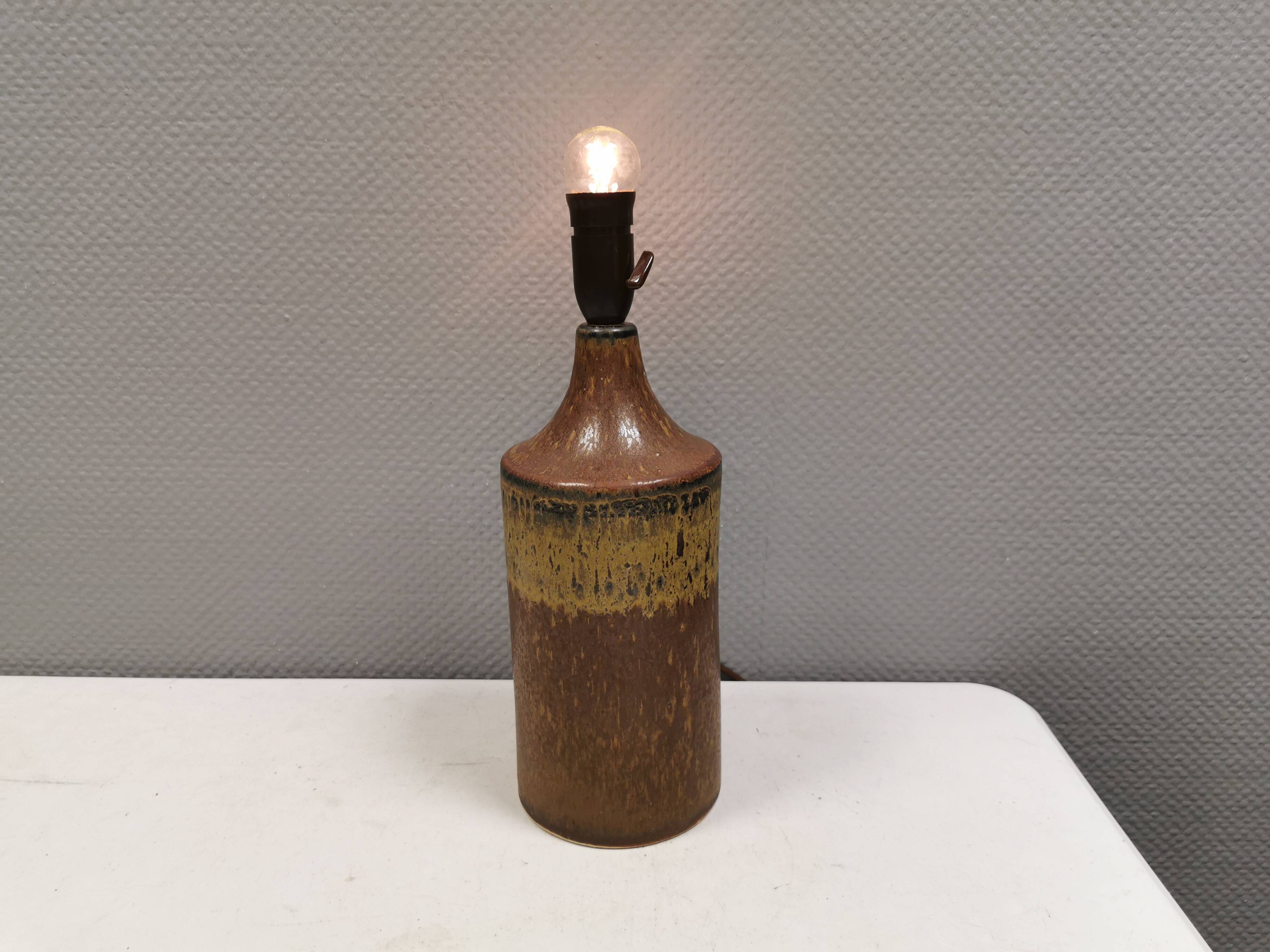 Large ceramic table lamp Denmark, 1970s. by Hans Nielsen Buch (HNB)