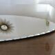 Very large oval beveled mirror, to put down, art deco, 40s 50s