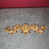 Porte clé patère doré