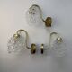 Lot of 3 vintage bubble glass wall lights.