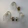 Lot of 3 vintage bubble glass wall lights.