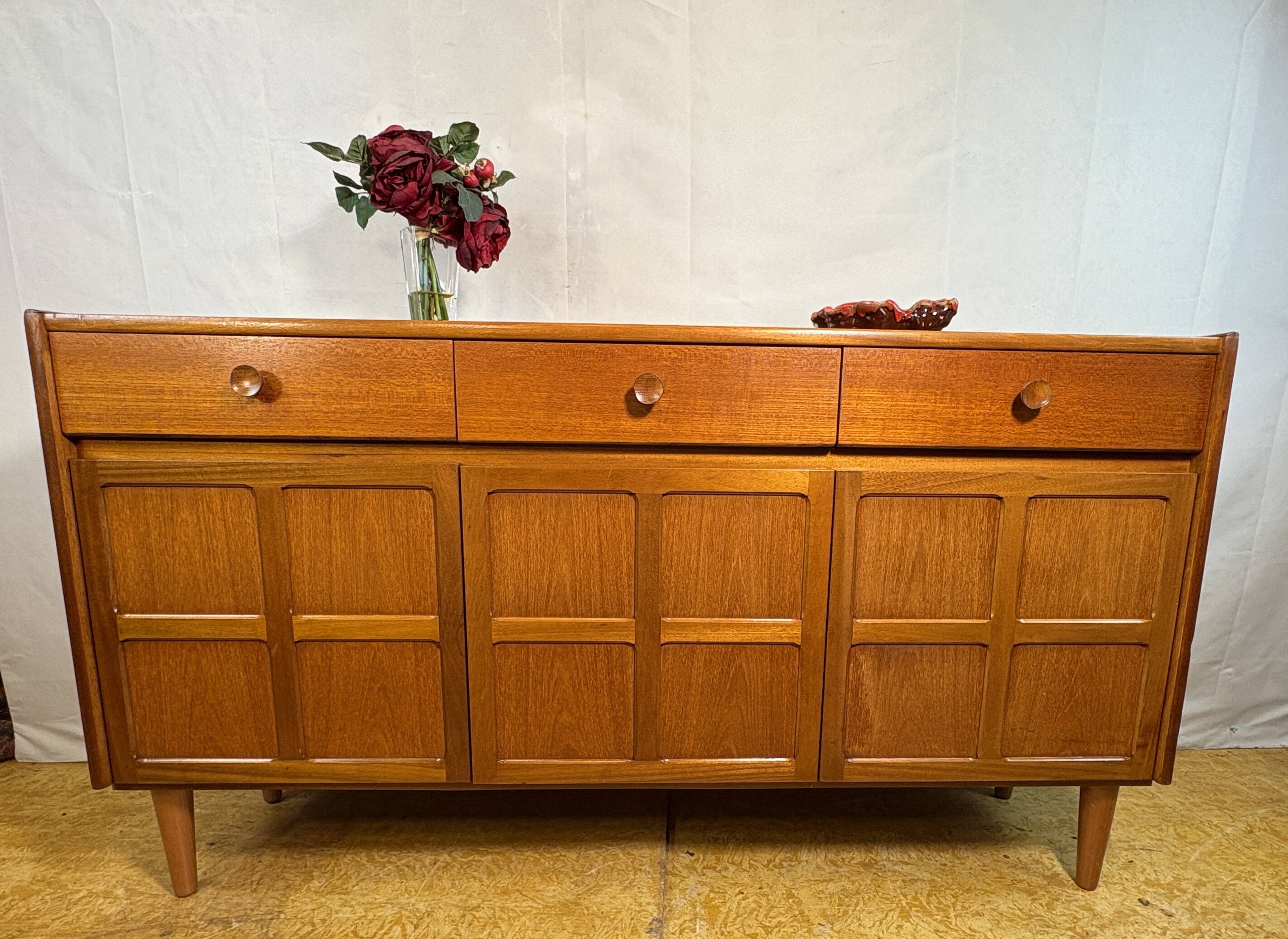 Mid Century Retro Teak Sideboard by Nathan Circa 1960-1970  A highly desira