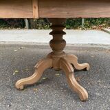 Table à manger ronde pied central extensible en chêne massif du 18ème 210
