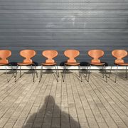 Fritz hansen ant chairs in cognac leather new!!