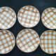Set of 6 flat plates Badonviller Decoration yellow tiles