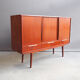 High 60's teak veneer sideboard with bar