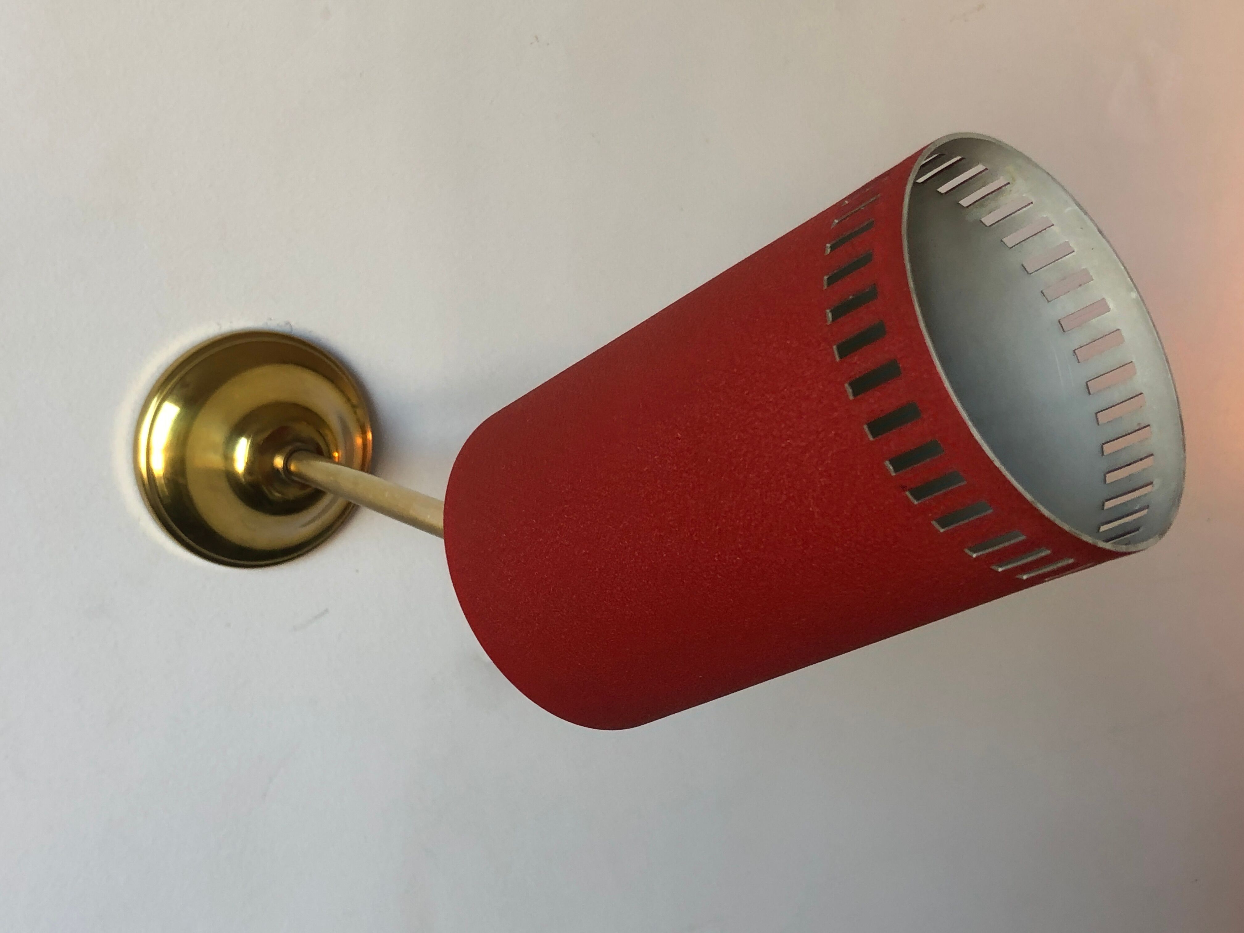 Red beaded wall lamp 1960