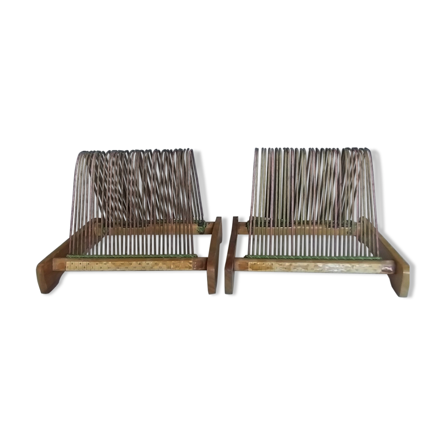 Vintage beech vinyl holders 1950/60