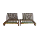 Vintage beech vinyl holders 1950/60