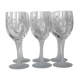 6 cut crystal wine glasses